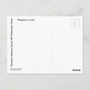 Rode papavers in June Post Kaart