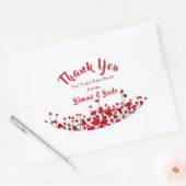 Rode papavers ovale sticker (Envelop)