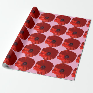 RODE PAPAVERS PAPAVER BLOEMEN INP AKPAPIER CADEAUPAPIER