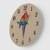 Rode papegaai grote klok (Hoek)