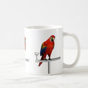 Rode papegaai koffiemok