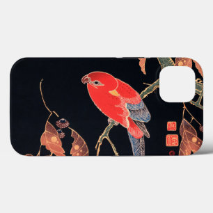 Rode papegaai op de tak van een boom door Ito Jaku iPhone 13 Hoesje