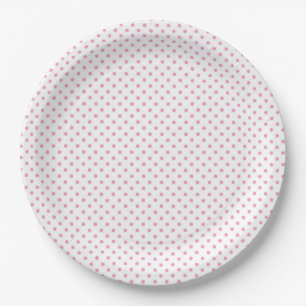 Rode Papier Borden met Stippen Papieren Bordje