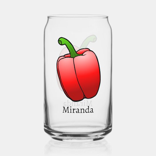 Rode Paprika Blikvorm Glas (Voorkant)