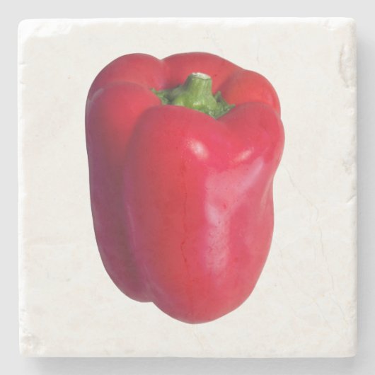 Rode Paprika Stenen Onderzetter (Voorkant)