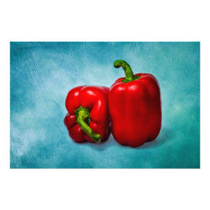 Rode paprika's foto afdruk
