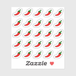 Rode Paprika's Pittige Boek Beoordeling Decorative Sticker