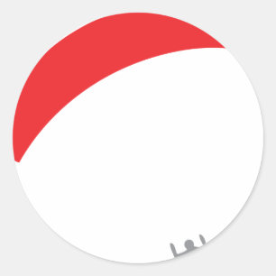 rode paraglider ronde sticker