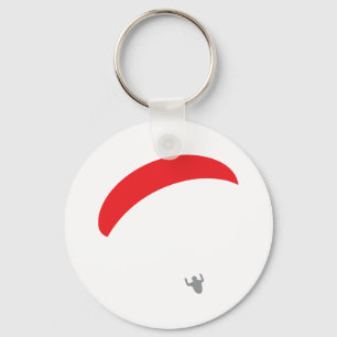 rode paraglider sleutelhanger