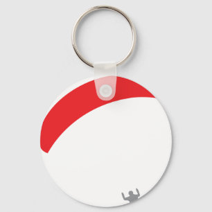 rode paraglider sleutelhanger