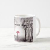 Rode paraplu's koffiemok (Voorkant rechts)