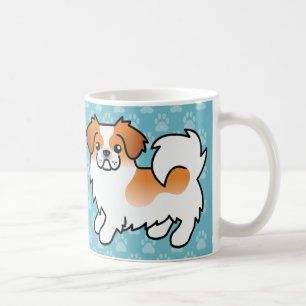 Rode Parti-kleur Tibetaanse Spaniel Cartoon Hond Koffiemok