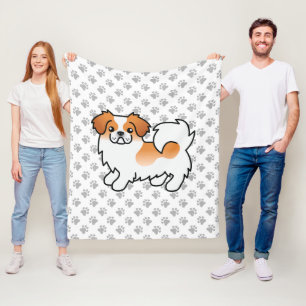 Rode Parti-Kleur Tibetaanse Spaniel Lieve Hond & P Fleece Deken