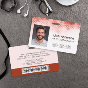 Rode pas met foto voor personeel badge