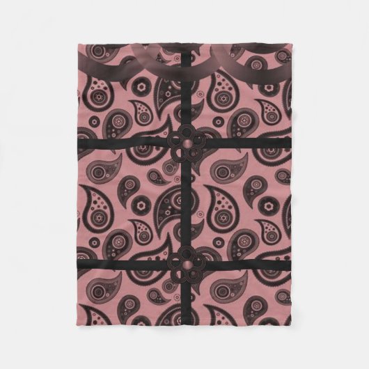 rode pasleydeklaag fleece deken (Voorkant)