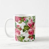  rode pastelroze rozen botanische bloemen koffiemok (Links)