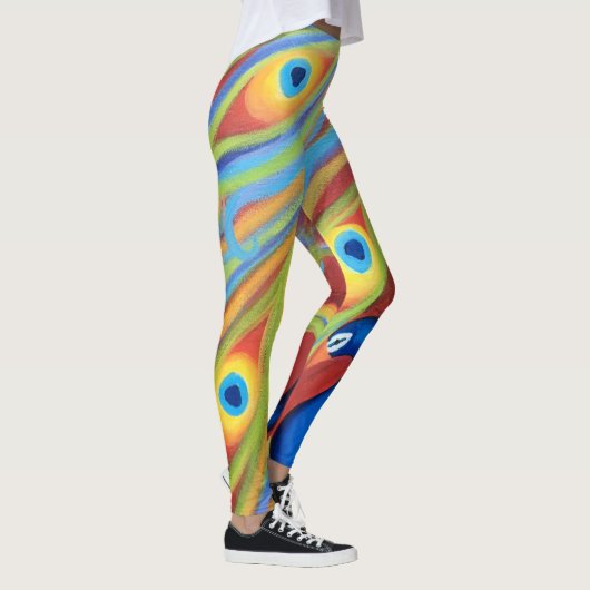 Rode Peacock Leggings (Rechts)
