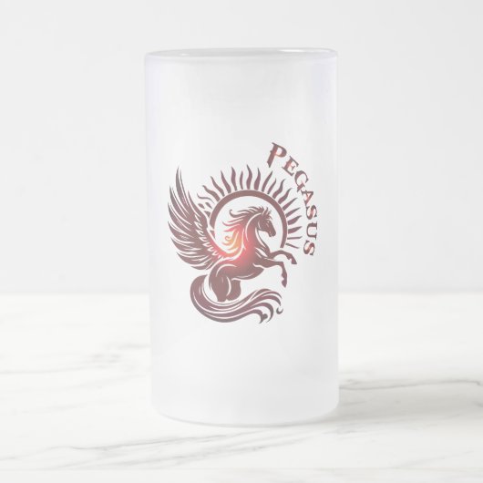 Rode Pegasus2-Bierglas Matglas Bierpul (Center)