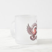 Rode Pegasus2-Glas mok (Voorkant links)