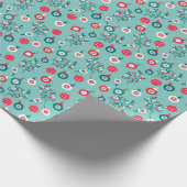 Rode pekelkogels, 🎄 kerstpatroon cadeaupapier (Hoek)