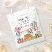 Rode Pembroke Welsh Corgi Pastel Verjaardag Dank u Bedankzakje (Geknipt)