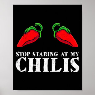 Rode Peper Heet Scy Eten Grappig Stop met Staren n Poster