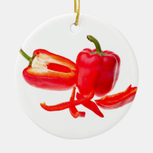Rode peper keramisch ornament
