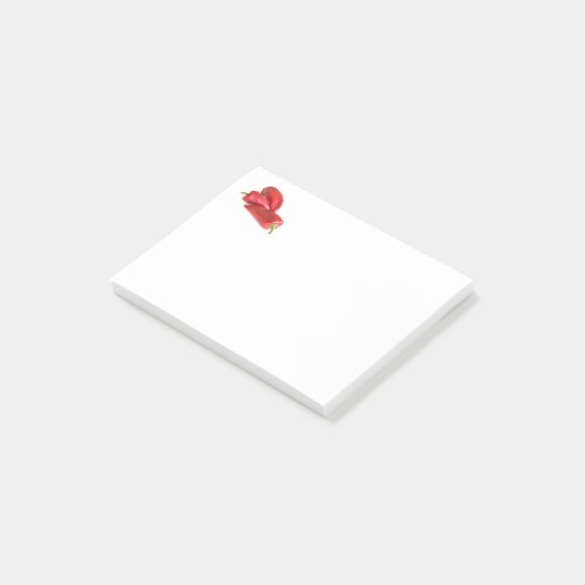 Rode peper post-it® notes (Schuin)
