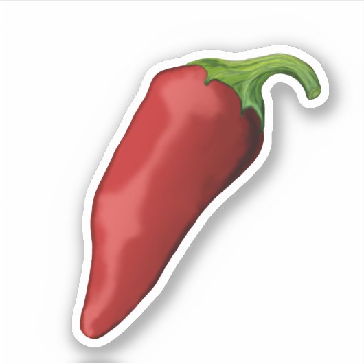 Rode peper sticker (Voorkant)