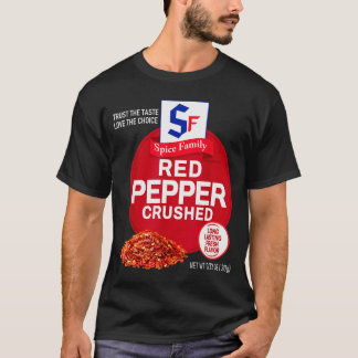 Rode Peper Verpletterd Halloween Sce Kostuum Groep T-shirt