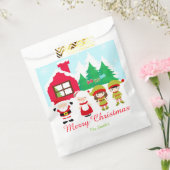 Rode peperkoek huis decoreren kerstfeest bedankzakje (Gezegeld)