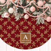 Rode peperkoek Man Monogram Kerstmis Kerstboom Rok