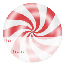 Rode pepermunt Snoep cadeau Labels