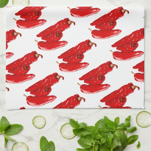 rode pepers theedoek (Gevouwen)