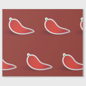 Rode pepper cadeaupapier (Vlak)