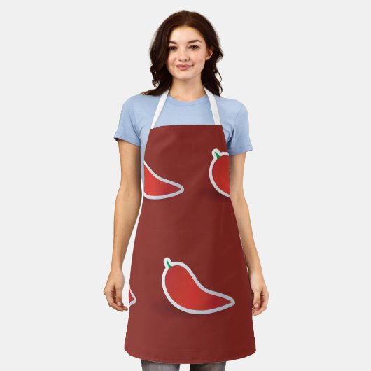 Rode pepper schort (Gedragen)
