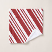 Rode peppermint bad handdoek (Wasdoekje)