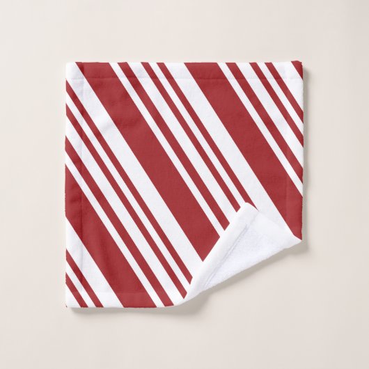 Rode peppermint bad handdoek (Wasdoekje)