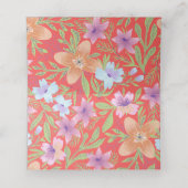 Rode Peranakan bloemen dubbel xi Chinese bruiloft (Binnenkant ongevouwen)