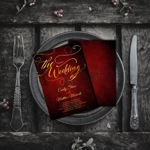  rode perkament budget ,Gold kalligrafie Kaart