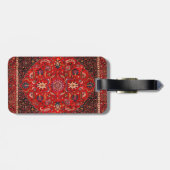 Rode Perzische Rug uit Mashhad Bagagelabel (Achterkant horizontaal)