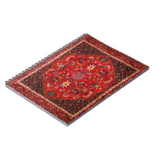 Rode Perzische Rug uit Mashhad Notitieboek