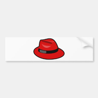 Rode Pet Fedora Bumpersticker