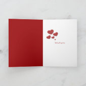 rode petunia en klimop hart Valentijn Kaart (Binnen)