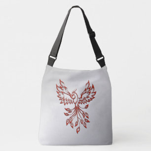Rode Phoenix Rijst Zilver Crossbody Tas