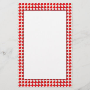 Rode picknicktafel briefpapier
