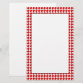 Rode picknicktafel briefpapier (Voorkant / Achterkant)