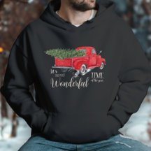 Rode Pickup Truck Tartan Schattigee Kerstboom