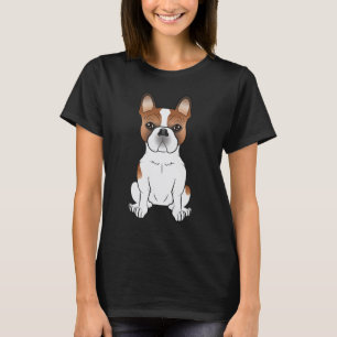 Rode Pied Franse Bulldog Franse Cute Cartoon Hond T-shirt
