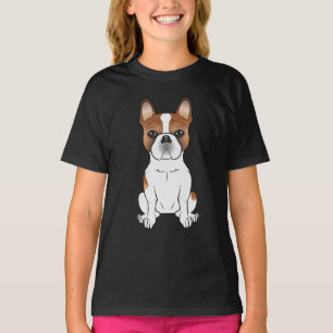 Rode Pied Franse Bulldog Franse Cute Cartoon Hond T-shirt
